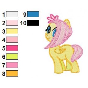 Sumptuous Fluttershy My Little Pony Embroidery Design